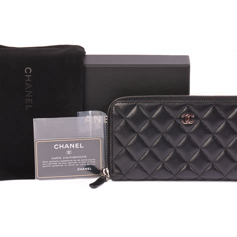 chanel classic black wallet|chanel classic long zipped wallet.